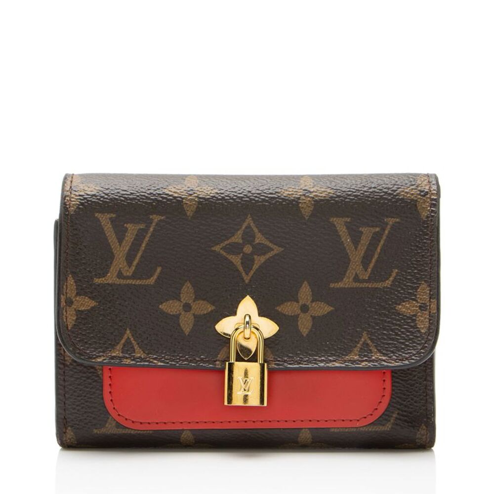 Louis Vuitton Monogram Canvas Flower Lock Compact Wallet